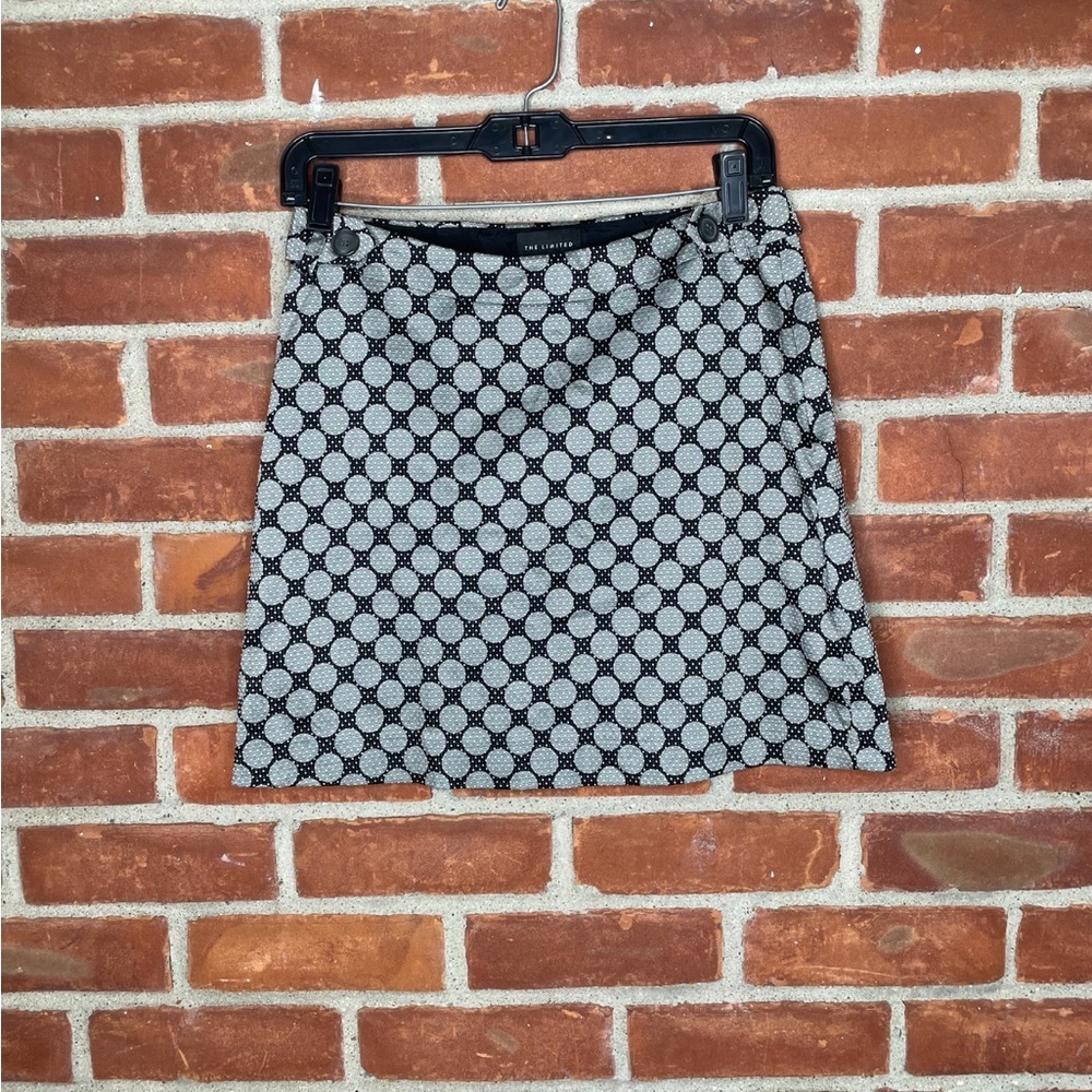 Y2K Vintage silver polka dot mini skirt